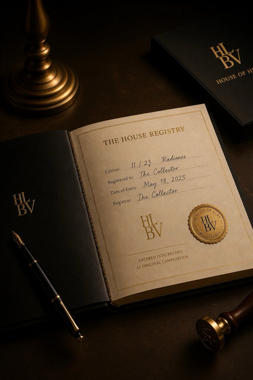 A record of origin and authenticity — the House Registry.